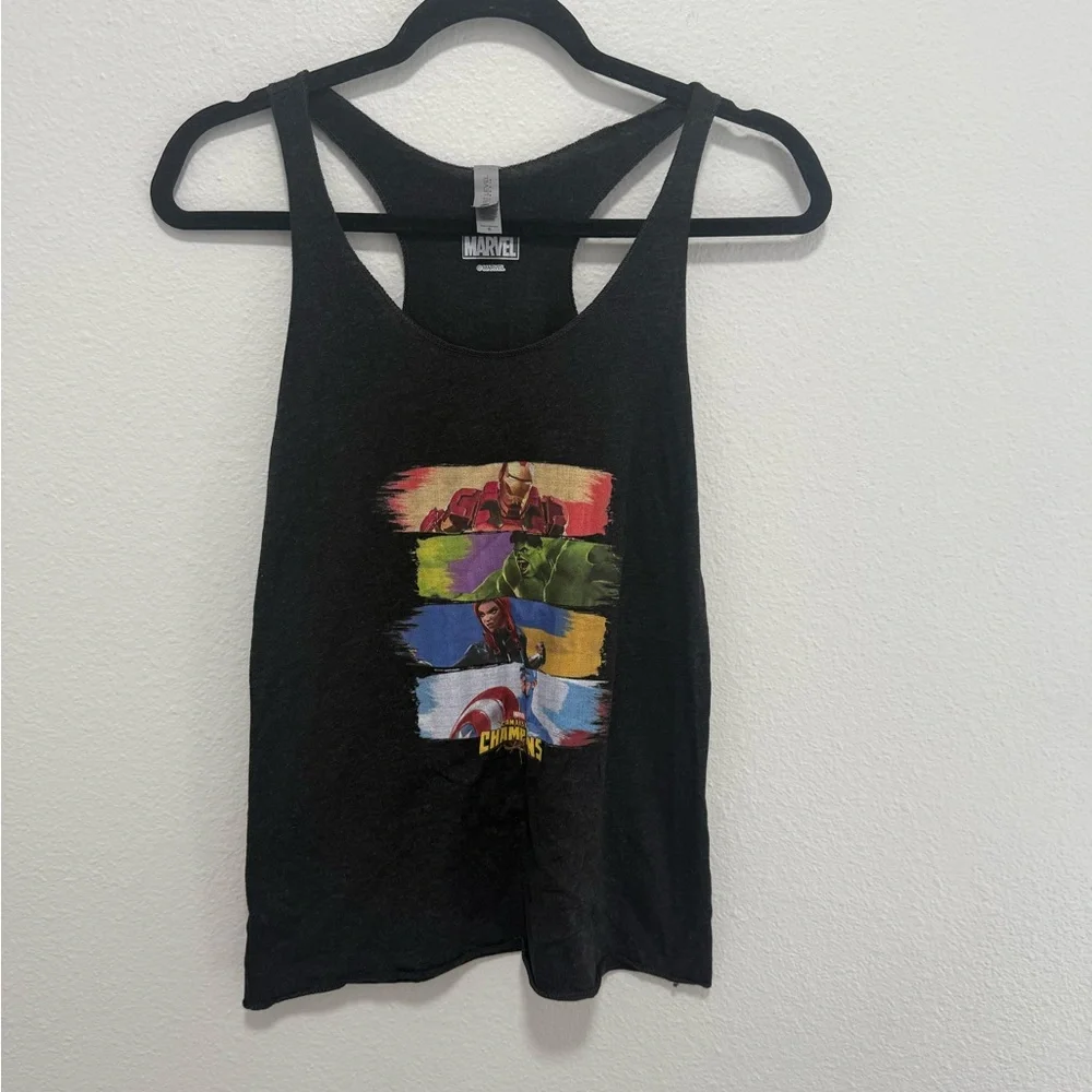 Marvel Avengers Black Racerback Tank Top Size Small - Picture 1 of 5